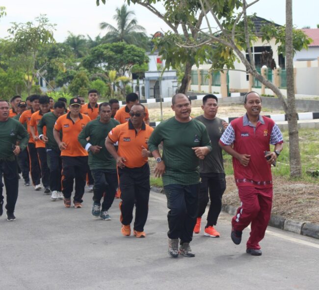 Pererat Sinergitas, Dandim dan Kapolres PPU Olahraga Bersama