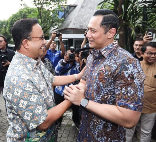 Anies dan Tim Kecil Koalisi Perubahan Sambangi AHY di kantor Demokrat