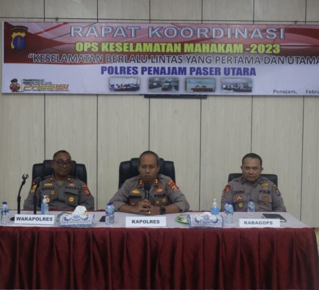 Polres PPU Gelar Rapat Koordinasi Ops keselamatan Mahakam 2023!