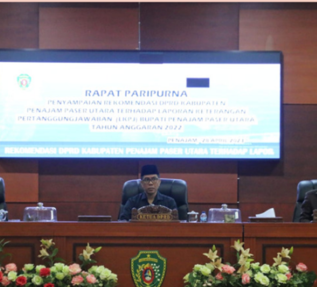 DPRD PPU Gelar Rapat Paripurna Penyampaian Rekomendasi LKPj Bupati PPU TA 2022