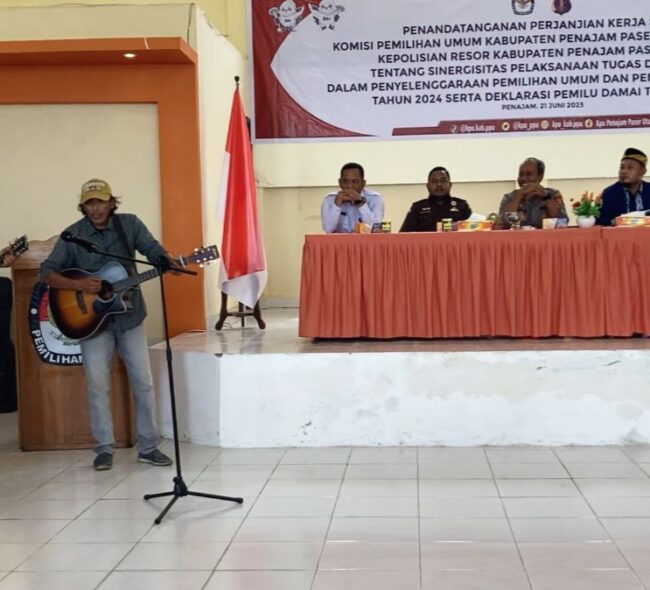 Deklarasi Pemilu Damai di PPU Diwarnai Lagu Bangkitkan Nasionalisme