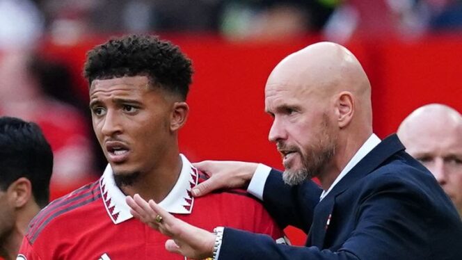 
					Tak Main Saat MU Kalah Lawan Arsenal, Sancho Ribut dengan Ten Hag 