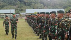 Foto: Upacara Pemberangkatan Kontingen Latma Kekar Malindo-46AB/2023 yang bertempat di Lapangan Bola Mayonif 613/RJA. (DOK. Istimewa)