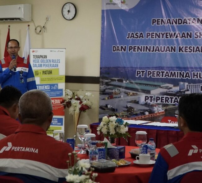 Terapkan Sinergi Dalam Mendukung Pengeboran, PT Pertamina Hulu Kalimantan Timur Teken Kontrak Penyewaan Shorebase Dengan Konsorsium PTK dan PPL