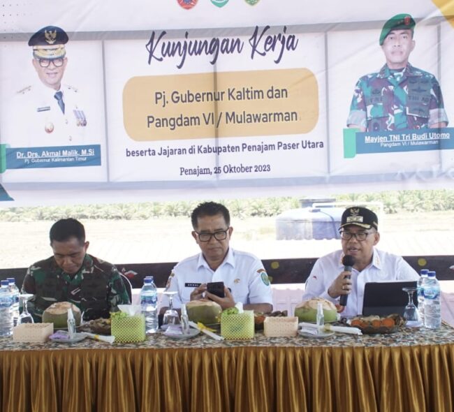 Kunker Di wilayah Kabupaten PPU, Pj. Gubernur Kaltim Bersama Pangdam VI Mulawarman  Gelar Dialog Langsung Terkait Persoalan Pertanian