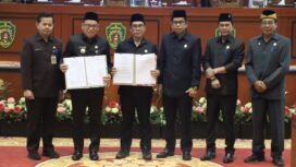 Foto: Paripurna Dewan Perwakilan Rakyat Daerah (DPRD) kabupaten PPU dalam rangka laporan badan anggaran dan persetujuan bersama DPRD dan Penjabat Bupati PPU terhadap rancangan peraturan daerah tentang APBD kabupaten PPU Tahun Anggaran 2024. (DOK. Istimewa) 