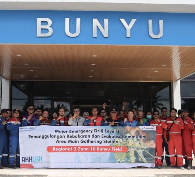 Pertamina EP Bunyu Field Gelar Simulasi Tanggap Darurat Level 1 Bersama Pemangku Kepentingan di Pulau Bunyu