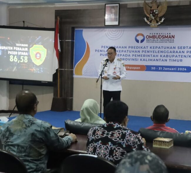 Kabupaten PPU Masuk Tiga Besar Predikat Kepatuhan Penyelenggaraan Pelayanan Publik