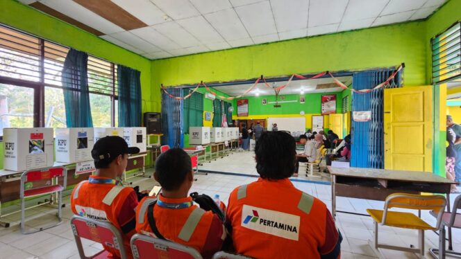 
					Foto: Karyawan Pertamina ikut serta menyuarakan pilihan pada Pemilu 2024. (DOK. Istimewa)