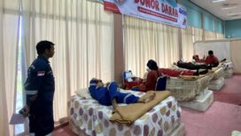 Foto: PT Pertamina Hulu Kalimantan Timur (PHKT) kembali menggelar kegiatan donor darah di Mess Hall Terminal Lawe-Lawe, Penajam. (DOK. Istimewa)