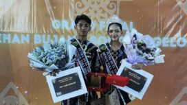 Foto: Duta Tari Benuo Taka 2024, Lutvi Angga Saputra dan Celchilia Anggun Az Zahra. (DOK. Istimewa)