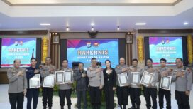 Foto: Humas Polres Penajam Paser Utara (PPU) menerima dua penghargaan bergengsi dalam Rapat Kerja Teknis (Rakernis) Kehumasan. (DOK. Istmewa)