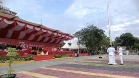 Foto: Upacara peringatan detik-detik Proklamasi Kemerdekaan Republik Indonesia (RI) ke-79 di Kabupaten Penajam Paser Utara (PPU). (DOK. CahayaBorneo.com)