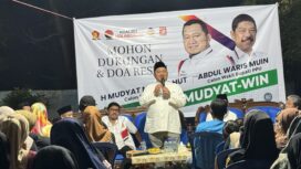 Foto: Pasangan Mudyat-Win Gelar Silahturahmi Bersama Warga Giri Mukti. (DOK. CahayaBorneo.com)