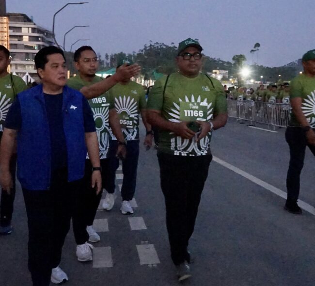 Pj Bupati PPU Zainal Arifin Bersama Presiden Jokowi Ikuti Nusantara TNI Fun Run 2024 di IKN