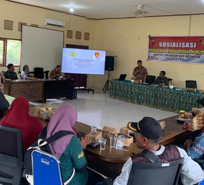 Polres PPU Sosialisasikan Pencegahan Korupsi di Dinas Pertanian