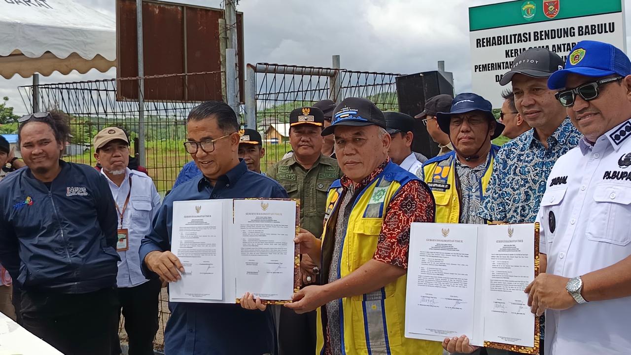 Peresmian Bendungan yang di resmikan oleh Pj Gubernur Akmal Malik (Dok : CahayaBorneo/AJI)