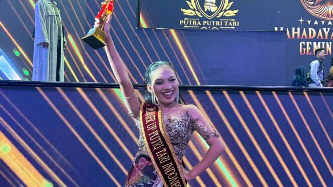 
					Foto: Intan Nuraini, talenta muda berbakat asal Kabupaten Penajam Paser Utara (PPU), kembali mengharumkan nama daerahnya dengan meraih prestasi gemilang di ajang nasional Putra Putri Tari Indonesia 2024. (DOK. Istimewa)