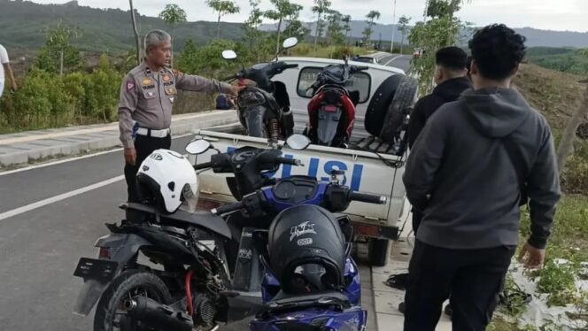 
					Penertiban balapan liar di SPAM IKN (Dok : istimewa)