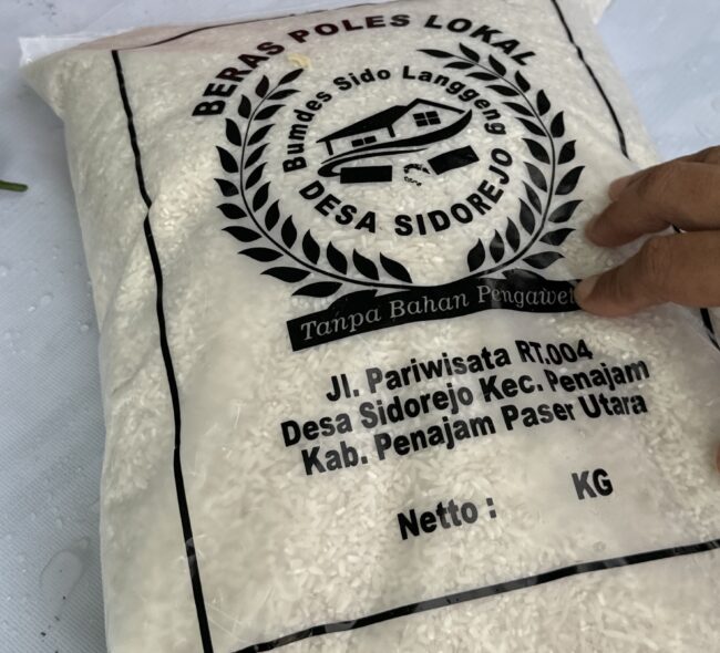 Desa Sidorejo PPU Luncurkan Produk Beras Lokal “Beras Bumdes Sidolanggeng”