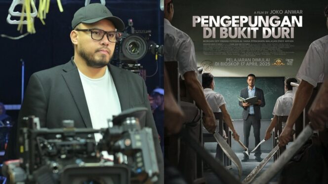 
					Joko Anwar dan offial poster film Pengepungan di Bukit Duri, sumber : Instagram/jokoanwar