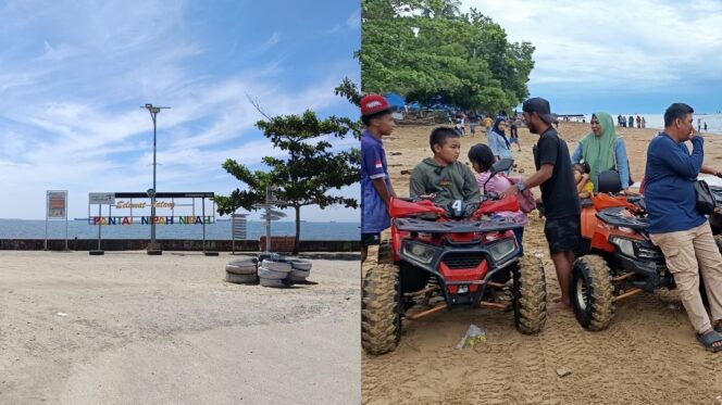 
					Pantai Nipah-nipah dan ATV di Pantai Tanjum Jumlai (Dok. Redaksi Cahayaborneo)