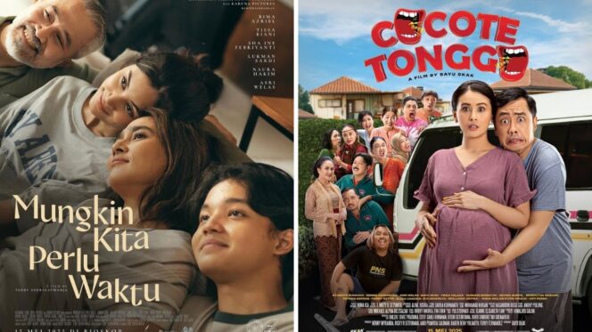 
					poster film Mungkin Kita Perlu Waktu (kiri) dan poster film Cocote Tonggo (kanan). Dok.Istimewa