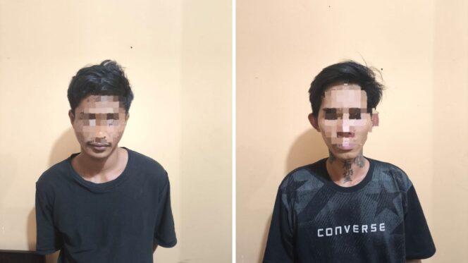 
					Foto: Dua pelaku pencurian kayu (Dok: HUMASPOLRESPPU)