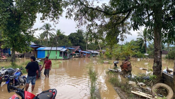 
					foto : kondisi banjir di kecamatan Sepaku (Dok. BPBD PPU)