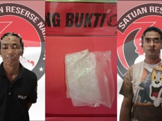 Foto: Dua pelaku berikut barang bukti (Dok. Polres PPU)