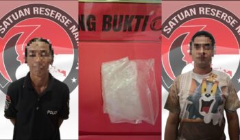 Foto: Dua pelaku berikut barang bukti (Dok. Polres PPU)