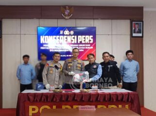 foto : Konferensi pers Polres PPU (Dok : CahayaBorneo/AJI)
