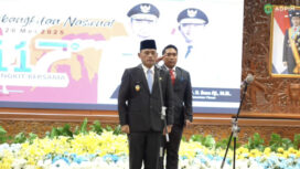 foto: Tangkapan layar Seno Aji saat memimpin upacara Harkitnas 117 (Dok. instagram/pemprov_kaltim)