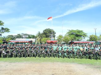 Foto: Penyambutan personel Batalyon Infanteri 600/Modang (Dok. Pendam VI/Mlw)