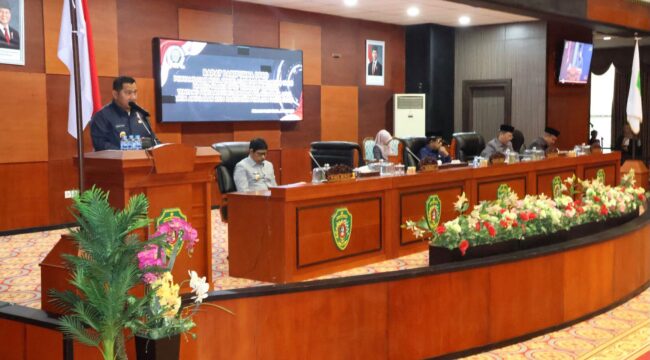 Foto: Bupati Penajam Paser Utara (PPU) Mudyat Noor saat memaparkan realisasi APBD (Dok. Humas PPU)