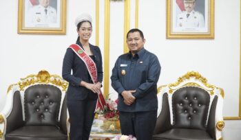Foto: Bupati PPU Mudyat Noor Dukung Nabila Putri Giswatama Asal PPU dalam Ajang Putri Pariwisata Indonesia 2025. (DOK. Istimewa)