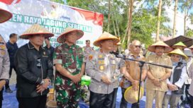 foto : kegiatan ketahanan pangan jagung yang dilaksanakan di Polres PPU (Dok : CahayaBorneo/AJI)