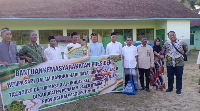 foto : penyerahan hewan kurban yang dilakukan langsung oleh Bupati PPU, (Dok istimewa)