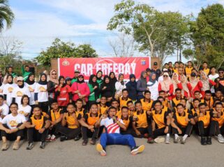 Foto: Kegiatan Car Free Day yang dirangkai dengan olahraga bersama dan layanan publik gratis (Dok. Polres PPU)