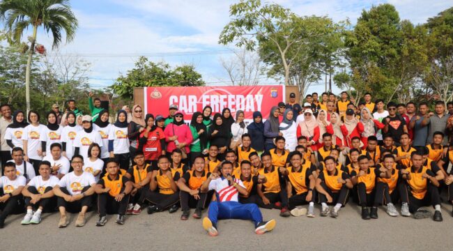 Foto: Kegiatan Car Free Day yang dirangkai dengan olahraga bersama dan layanan publik gratis (Dok. Polres PPU)