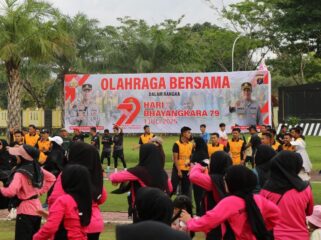 Foto: Kegiatan olahraga bersama polres PPU (Dok. Polres PPU)