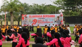 Foto: Kegiatan olahraga bersama polres PPU (Dok. Polres PPU)