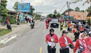 Foto : Kegiatan pengamanan Polsek Babulu, bersama dengan Satpol- PP dan TNI, (Dok : CahayaBorneo/AJI)