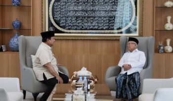Foto: Presiden Prabowo Subianto melakukan kunjungan ke kediaman Wakil Presiden ke-13 Republik Indonesia, K.H. Ma’ruf Amin (Dok. BPMI Setpres)
