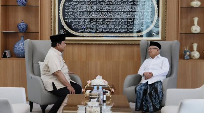 Foto: Presiden Prabowo Subianto melakukan kunjungan ke kediaman Wakil Presiden ke-13 Republik Indonesia, K.H. Ma’ruf Amin (Dok. BPMI Setpres)