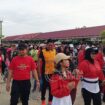 Foto: Kegiatan jalan santai yang terletak di Kecamatan Babulu (Dok: CahayaBorneo/AJI)