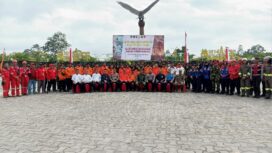 Foto: Kegiatan menguji kesiapan dalam penanggulangan bencana. (Dok: CahayaBorneo/AJI)