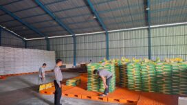 Foto: Brigpol Imam Muslim, bersama tim melakukan pengecekan langsung ke Gudang Bulog Desa Labangka Barat, Kecamatan Babulu (Dok. Polres PPU)