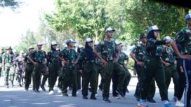 Foto: Latihan Pasukan Pengibar Bendera (Paskibra) Kodam VI/Mulawarman (Dok. Pendam VI/Mlw)