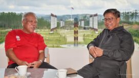 Foto: Kepala Otorita IKN (Basuki Hadimuljono) dan Wakil Ketua Komnas HAM (Prabowo Wibowo Mukti) berbincang hangat dalam pertemuannya di Kantor Otorita Ibu Kota Nusantara (Dok. Humas OIKN)